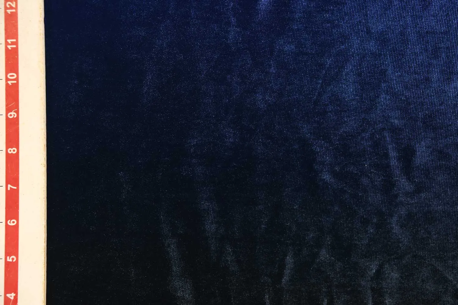 Black & Blue Double Shade Velour Knitted Fabric
