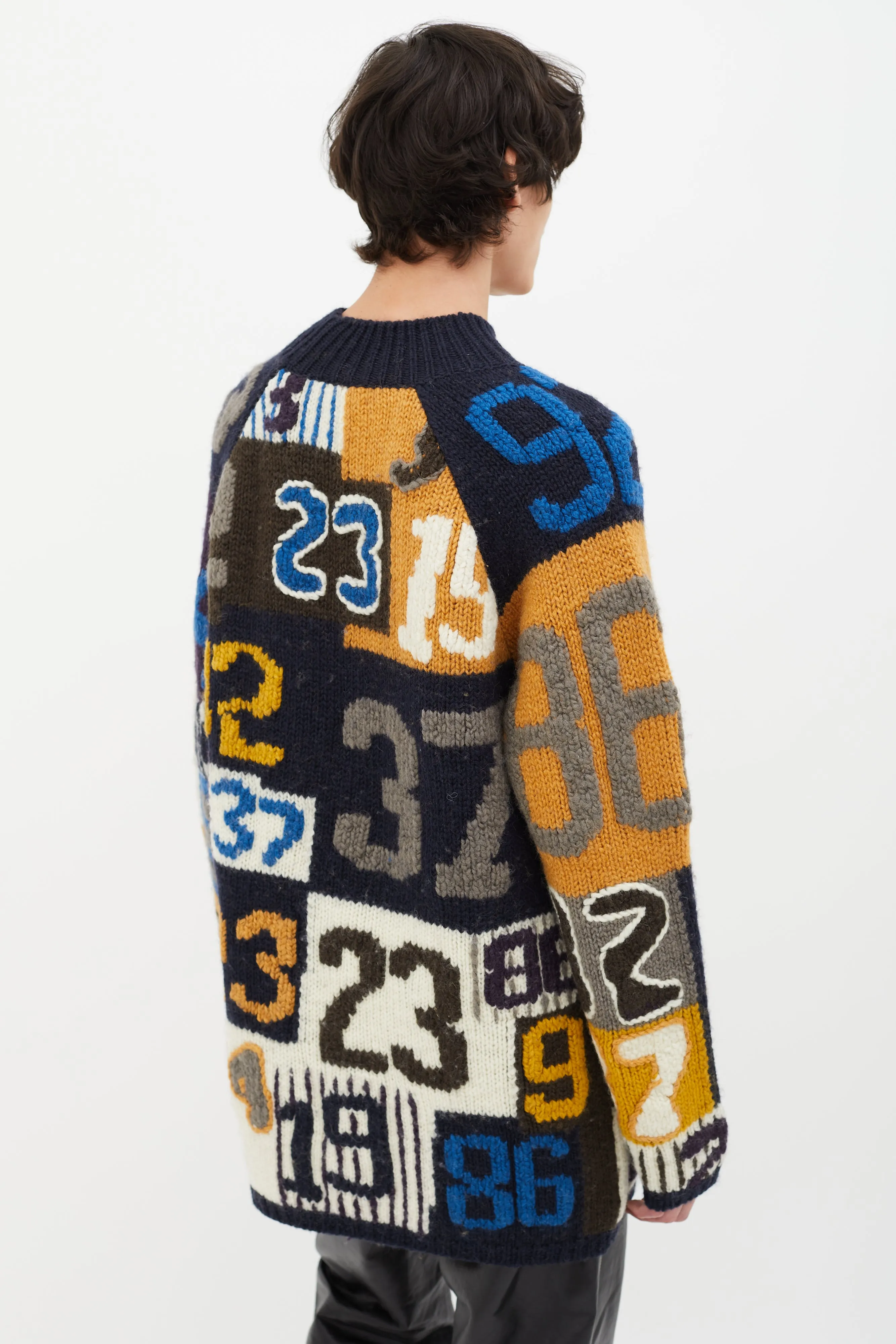 Multicolor AW 2015 Jerett Number Wool Knit Sweater