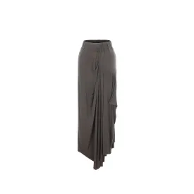Vampire Gray Swing Knitted Maxi Skirt